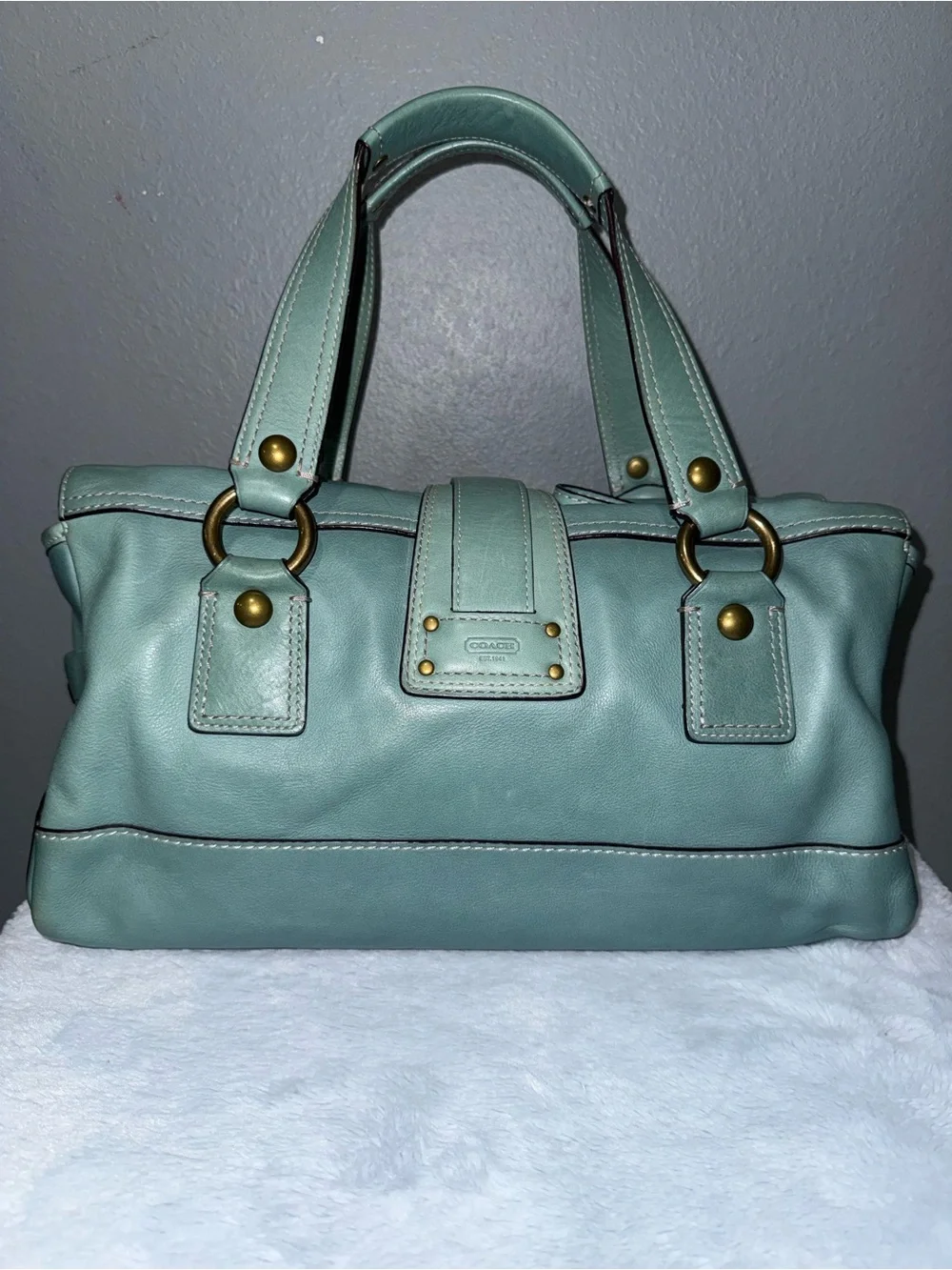 RARE COACH TURQUOISE MANDY